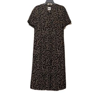 Leslie Fay, Button Down, V-Neckline, Short Sleeves Dress, Multi Colors, Size 12